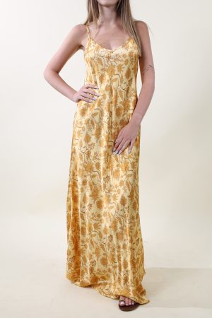 Abito FLORAL ocra #9716